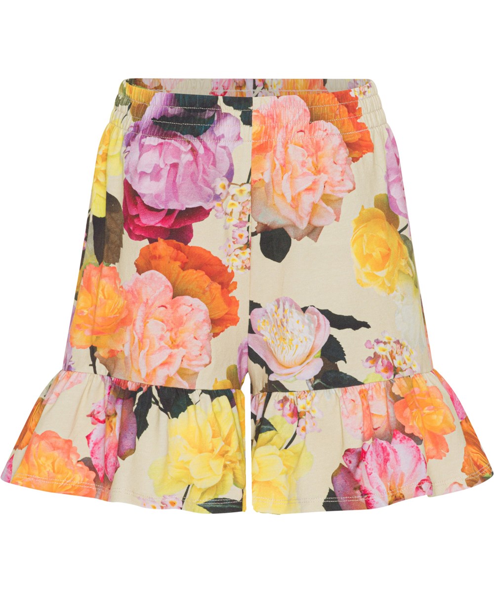 Almira - Rose Garden - Økologiske shorts i allover roseprint