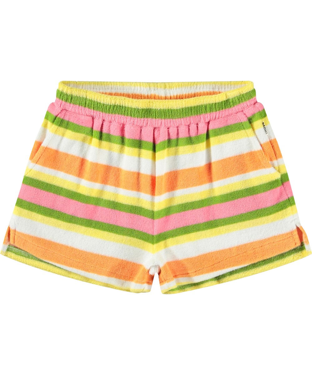 Angel - Happy Stripe - Shorts i bomulds frotté med striber til børn.
