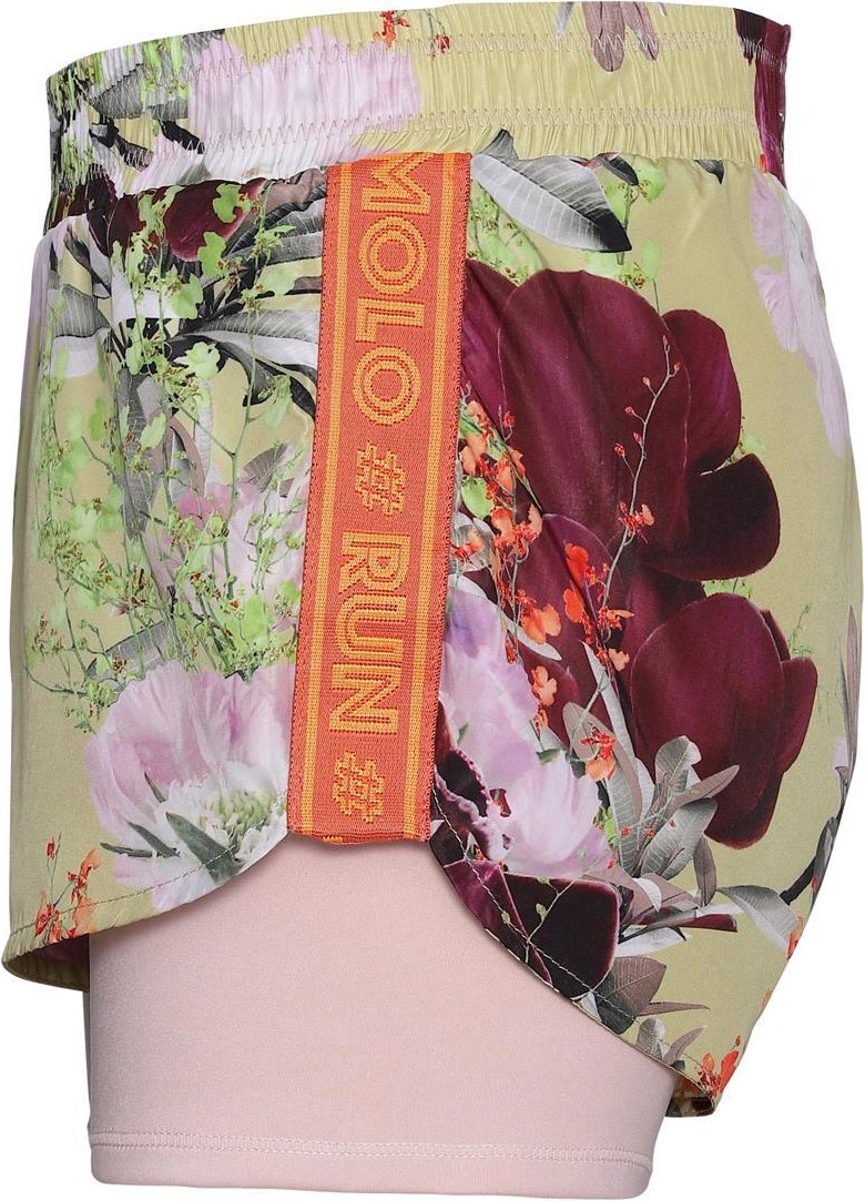 Omari - Orchid - Lysegule sports shorts med blomster