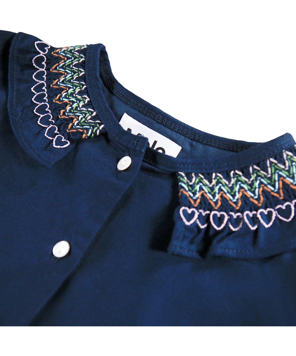 Raula - Galaxy Blue - Mørkeblå skjorte i viskose til børn. 