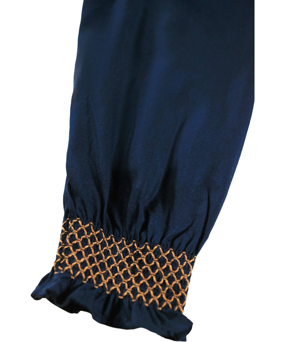 Raula - Galaxy Blue - Mørkeblå skjorte i viskose til børn. 