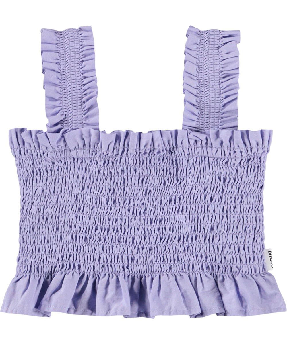 Rolfia - Cool Lilac - Lilla croptop i bomuld til børn