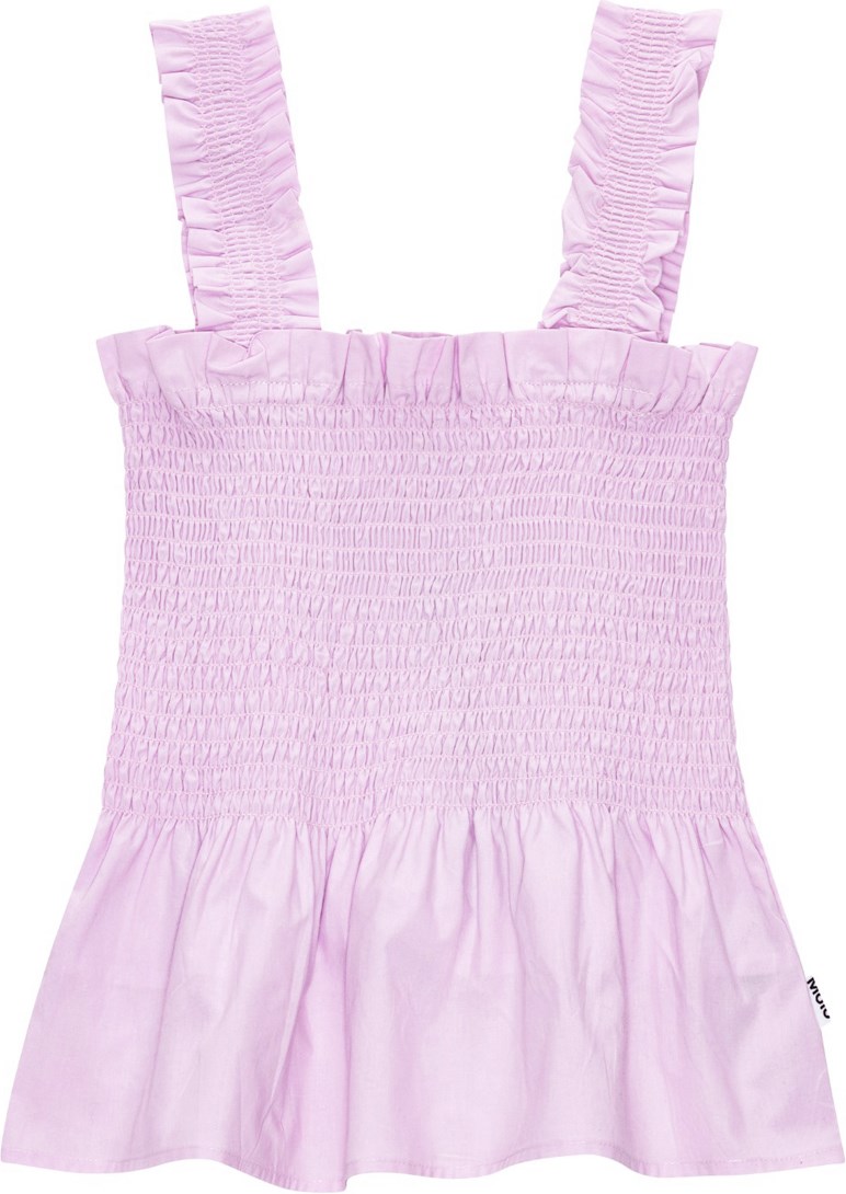 Rosine - Alpine Glow - Pastel lyserød top i økologisk bomuld