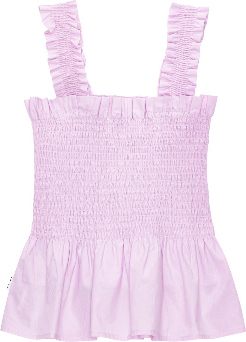 Rosine - Alpine Glow - Pastel lyserød top i økologisk bomuld