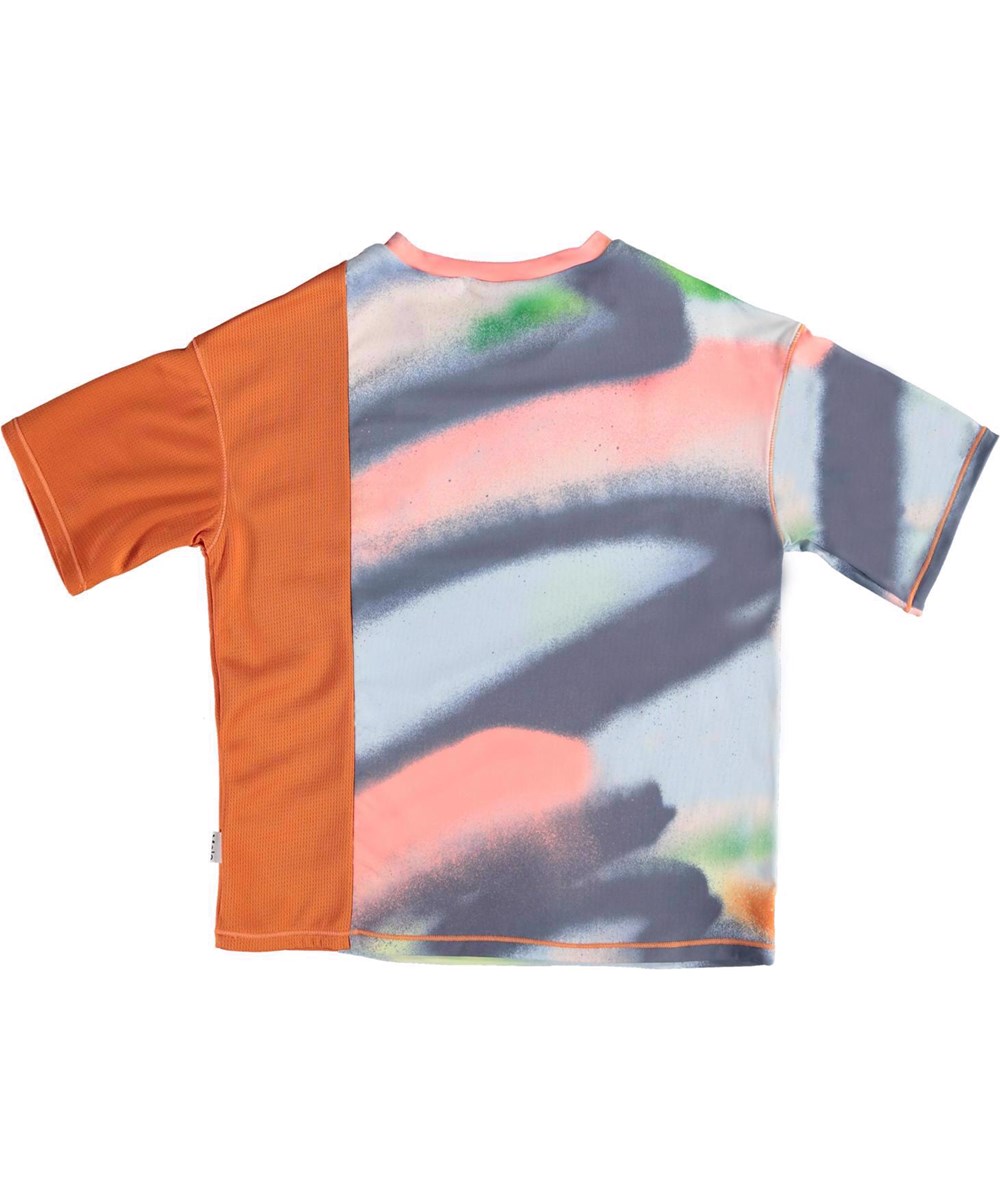 Odessa - Faded Spray - Farverig t-shirt med sprayprint til sport