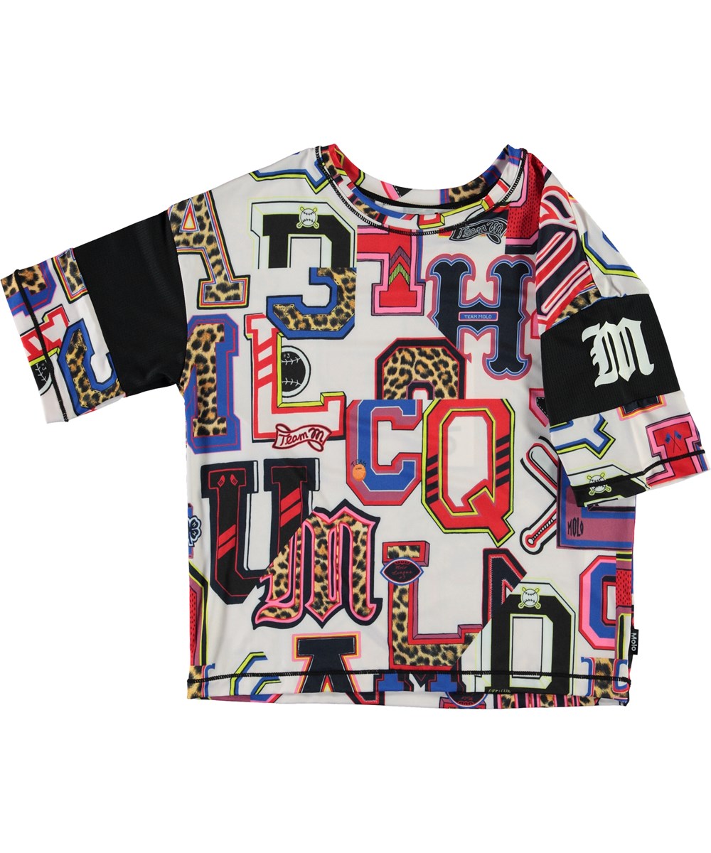 Odessa - Typo - T-shirt med print af grafiske bogstaver 