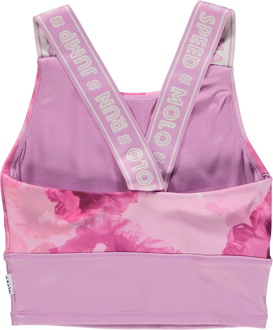 Oliva - Dreamy Poppies - Sportstop med rosa blomsterprint