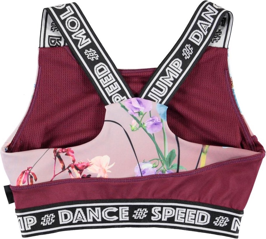 Olivia - Motion Flowers - Sports top med blomster print