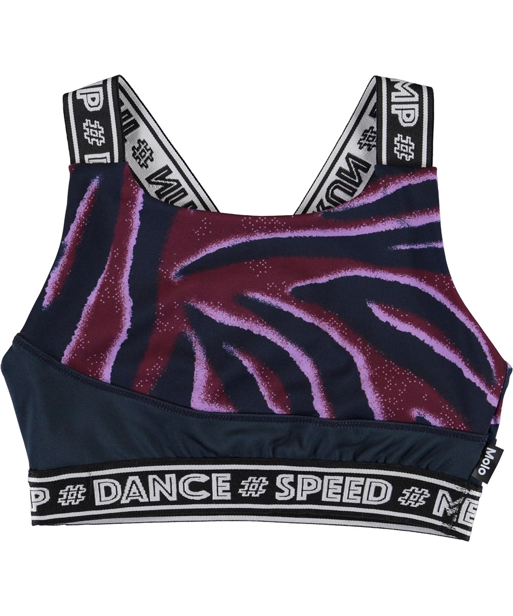 Olivia - Zebra Stripes - Sports top med zebra print