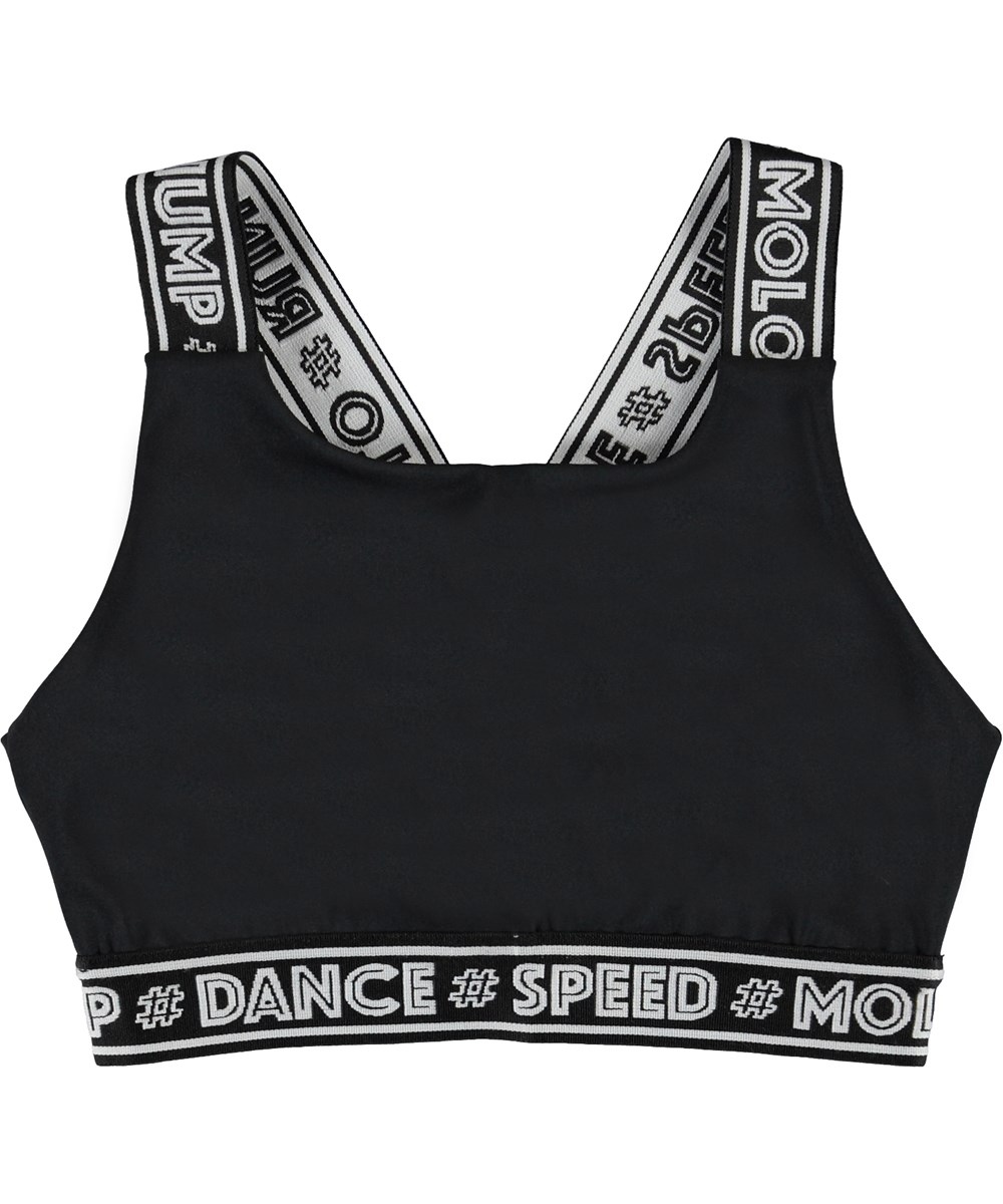 Oliviana - Black - Kort sportstop i sort