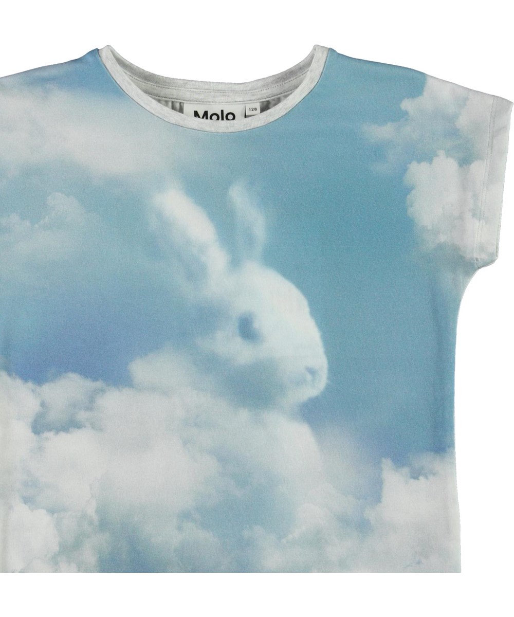 Ragnhilde - Cloud Rabbit - Økologisk t-shirt med sky print