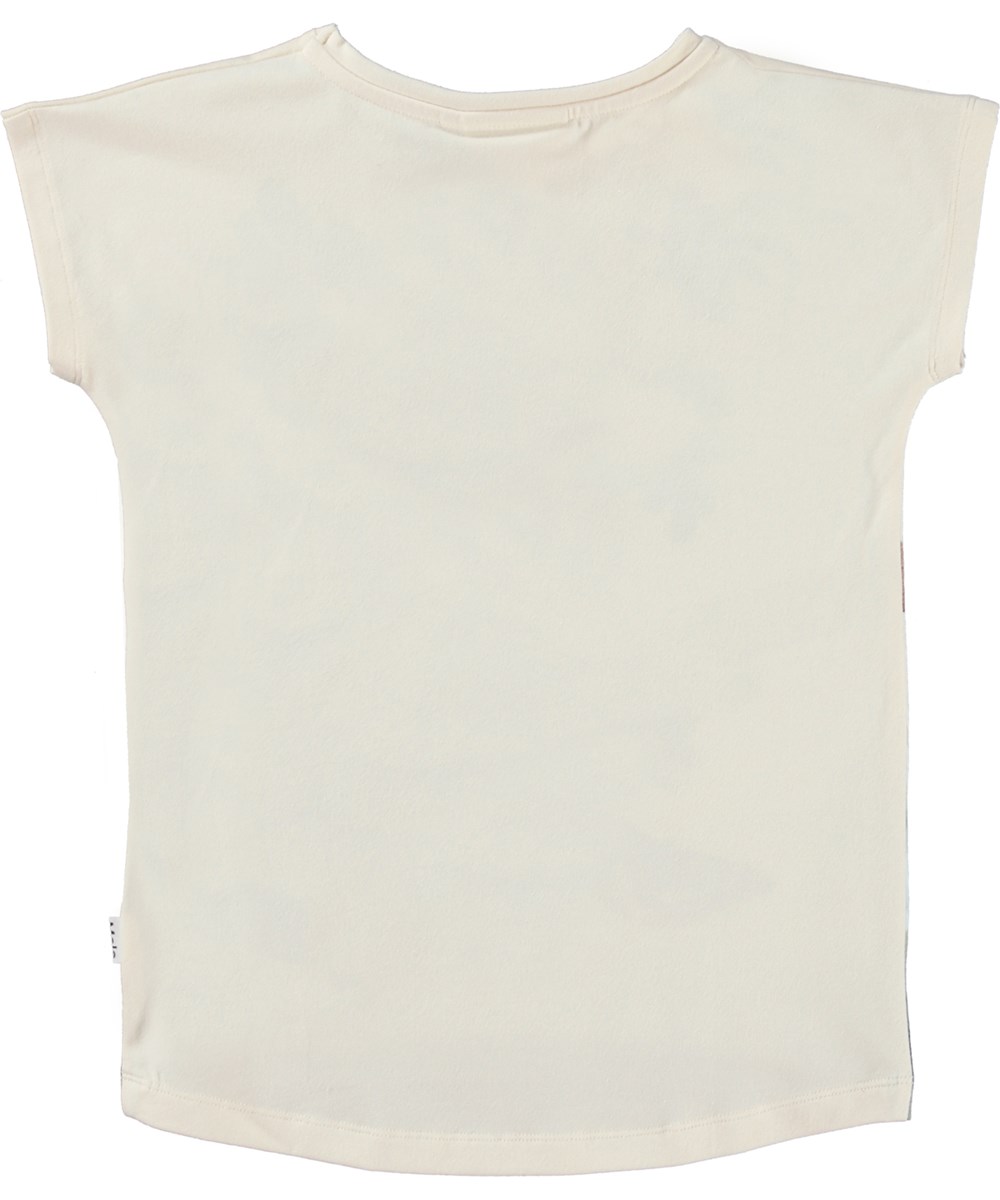 Ragnhilde - Fruitastic - Råhvid økologisk t-shirt med koala print