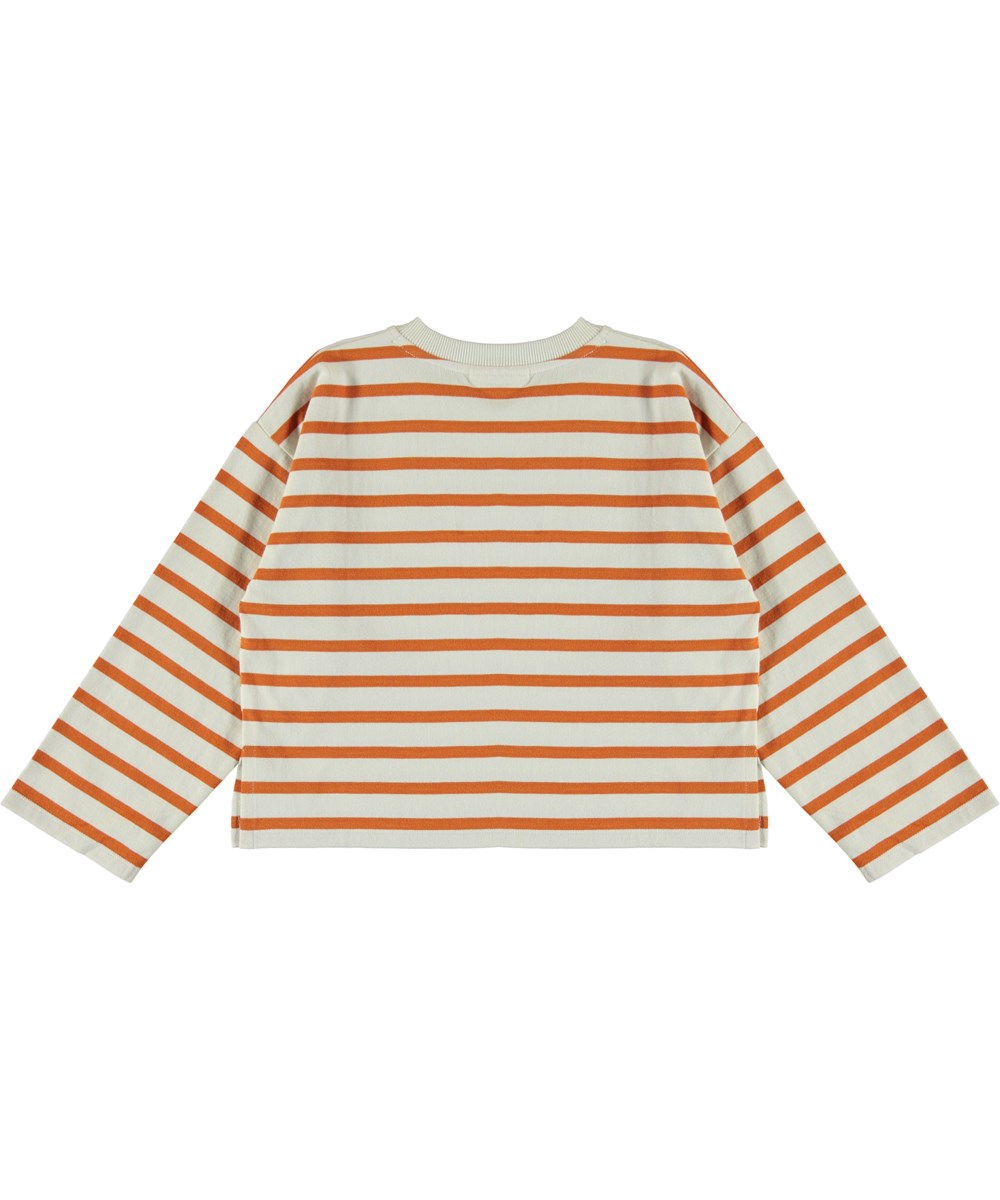 Rainis - Pumpkin Breton - Økologisk bluse med orange striber
