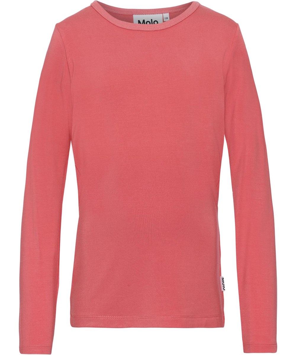 Ramona - Poppy - Langærmet koral rød bluse