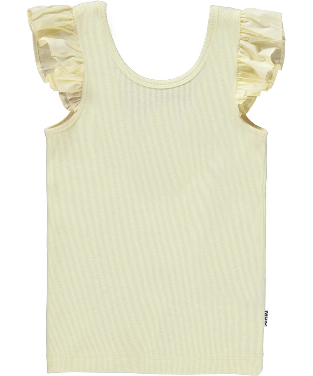 Ranja - Vanilla - Tanktop i lys gul med flæser