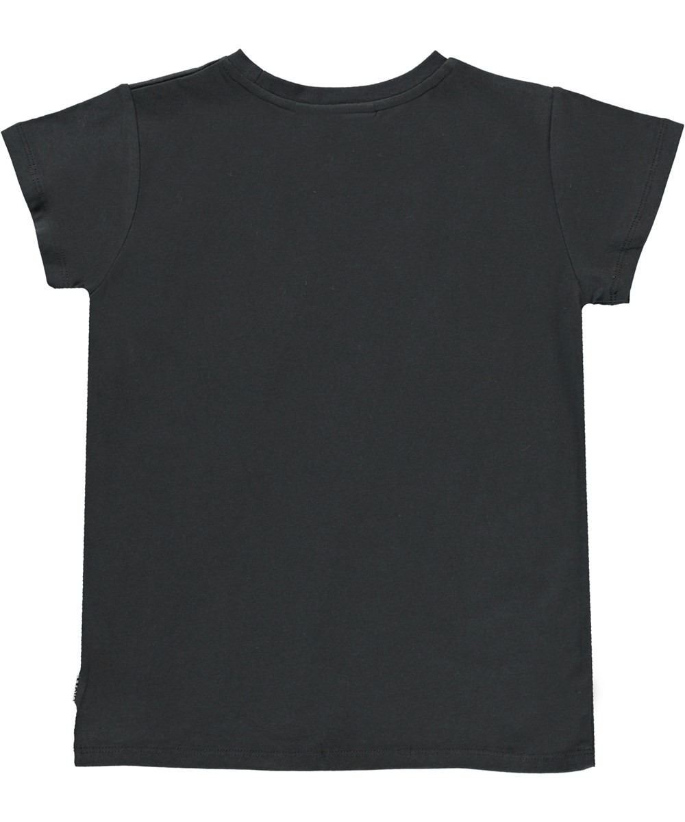 Ranva - Blue Smile - Blå t-shirt med paliet smiley