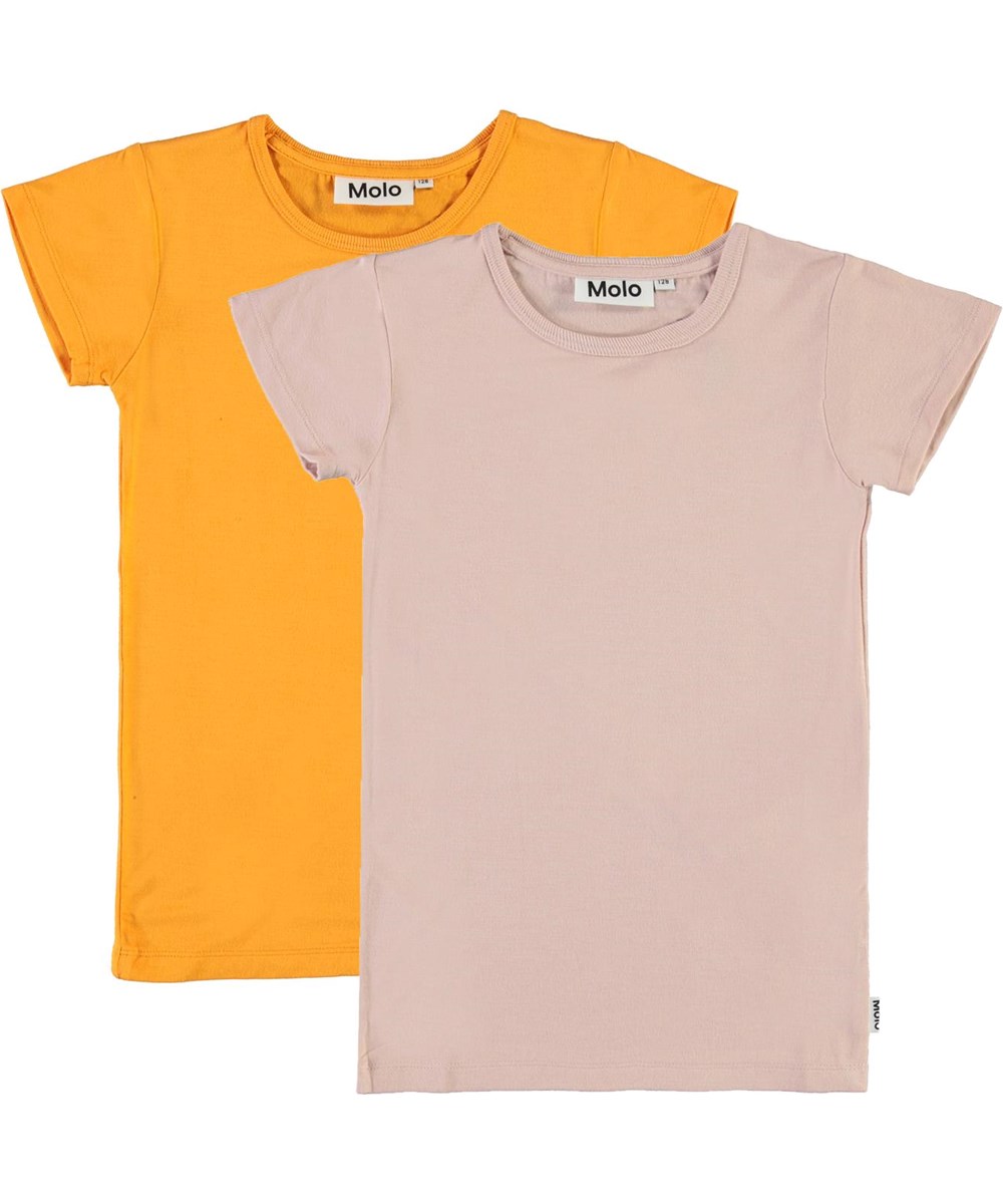 Rasmine 2-Pack - Tangerine Blush - Orange og rosa t-shirt