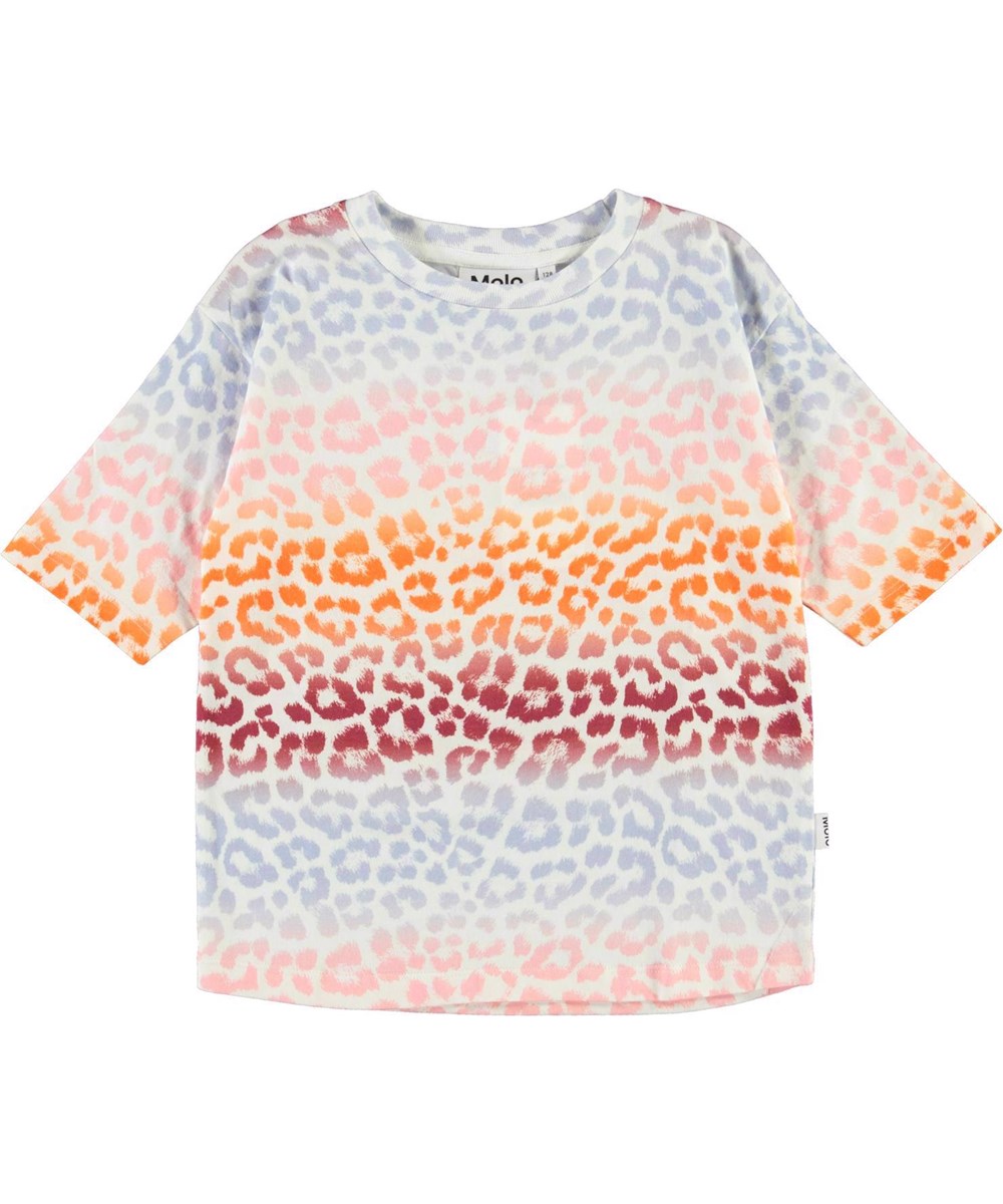 Reen - Pastel Jaguar - T-shirt i multifarvet jaguar print