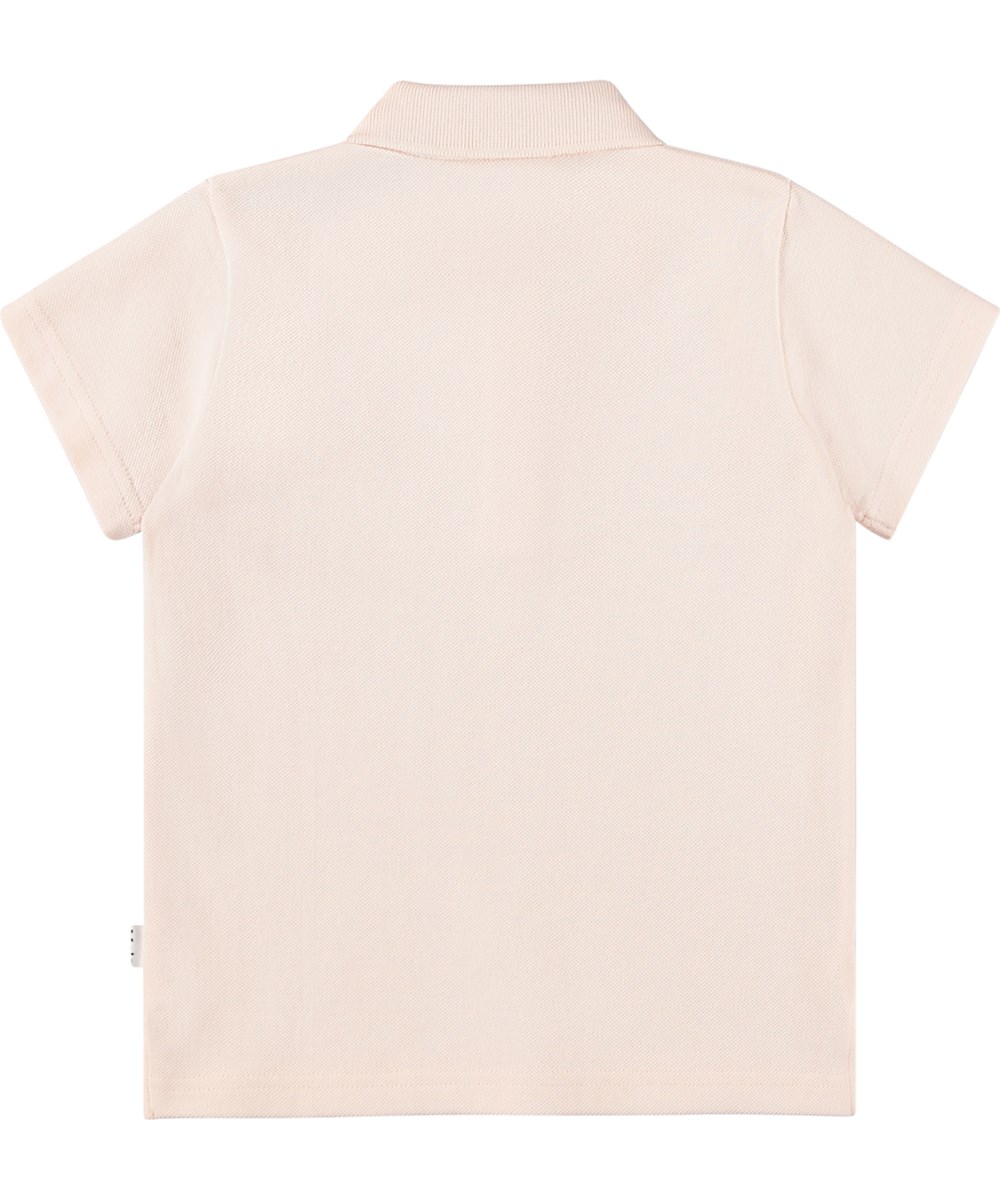 Renee - Cloud Pink - Lyserød polo-t-shirt i økologisk bomuld til børn