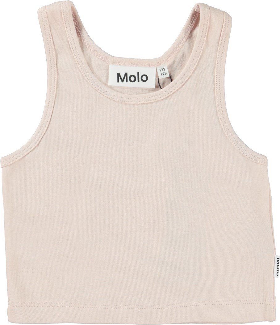 Rhea - Powder - Cropped tanktop i sart rosa