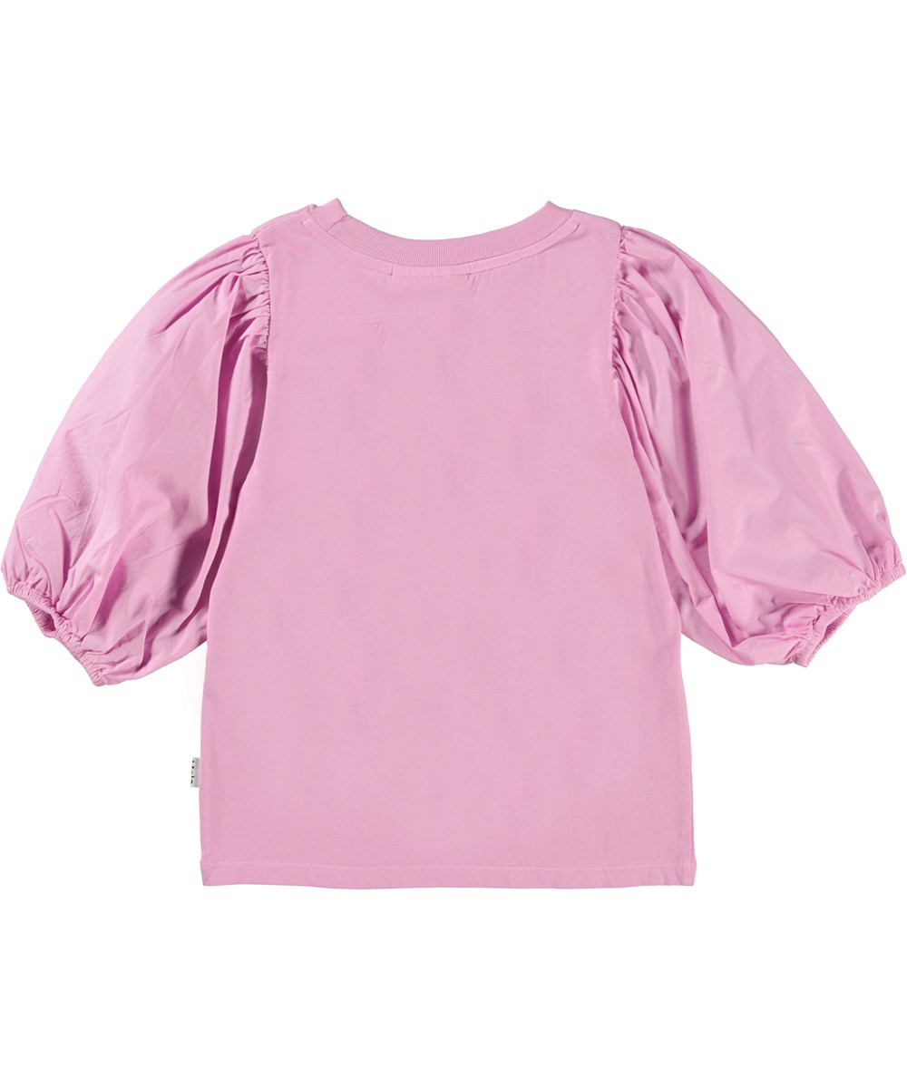 Rica - Wild Orchid - Pink top med pufærmer