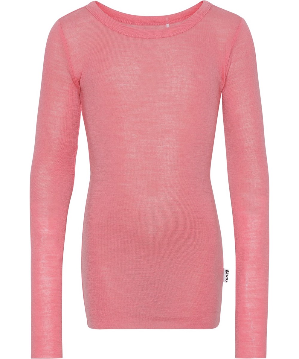Rihanna Wool - Petals - Uld basic bluse i pink