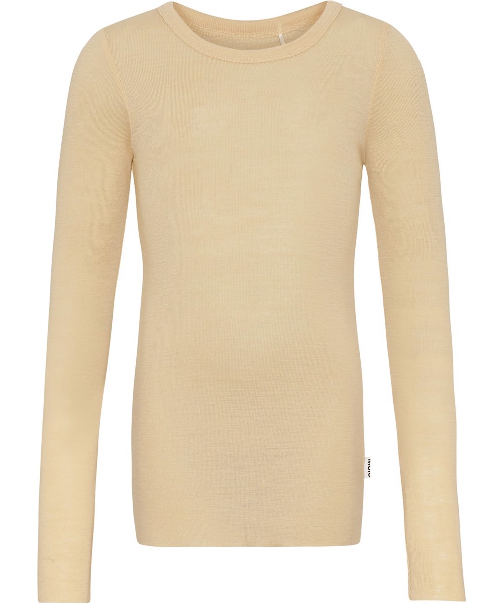 Rihanna Wool - Starlight - Uld basic bluse i lys gul