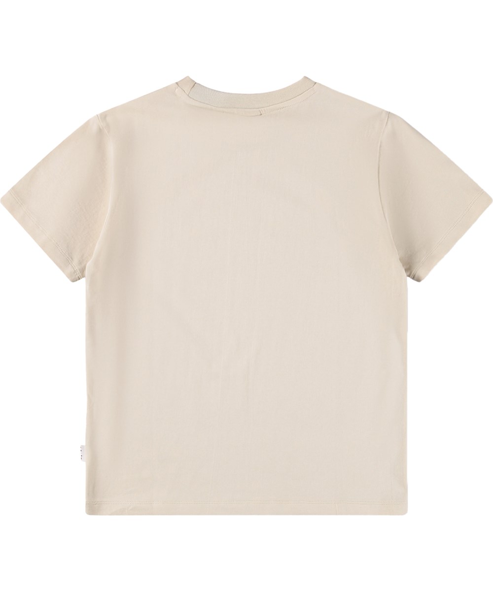 Riley - Summer Sand - Beige t-shirt i økologisk bomuld til børn