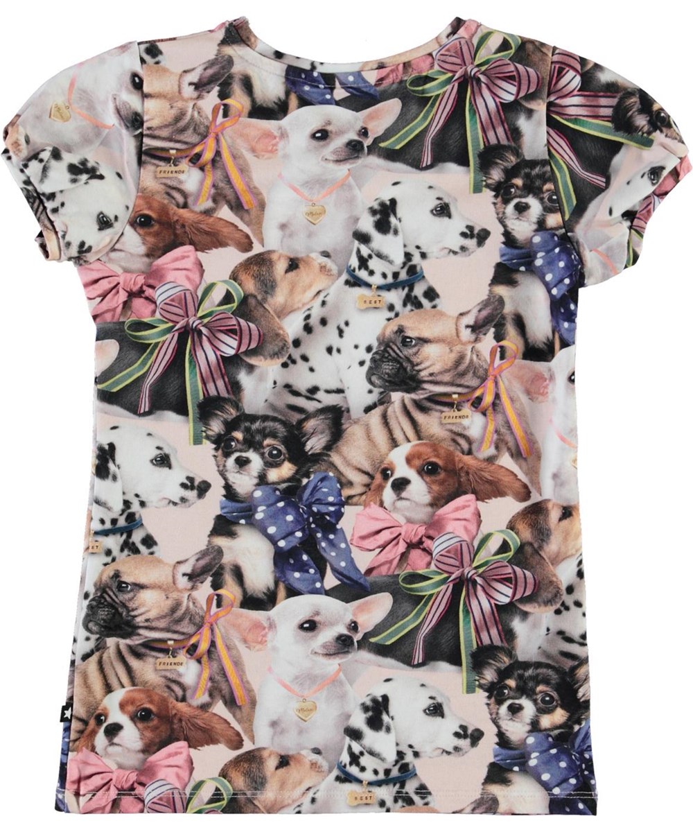 Rimona -  Puppy Love - Økologisk t-shirt med hunde print