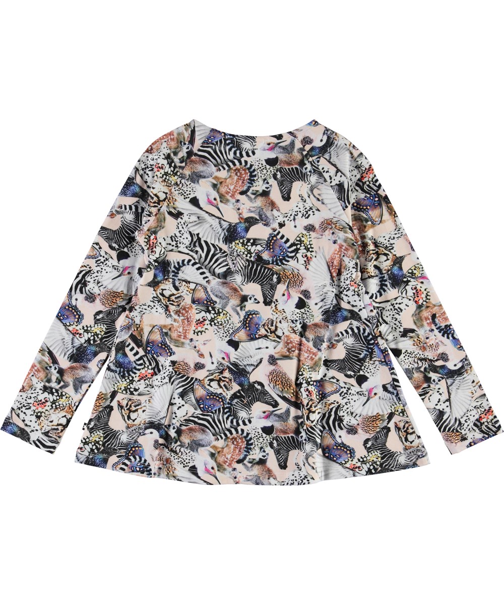 Rina - Twister - Økologisk bluse med dyre print