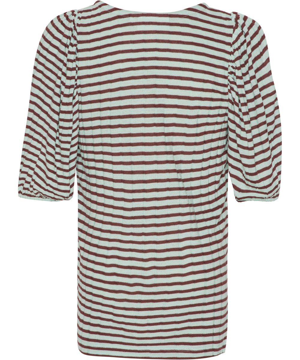 Rivera - Crimpson Pool - Stribet t-shirt top med pufærmer