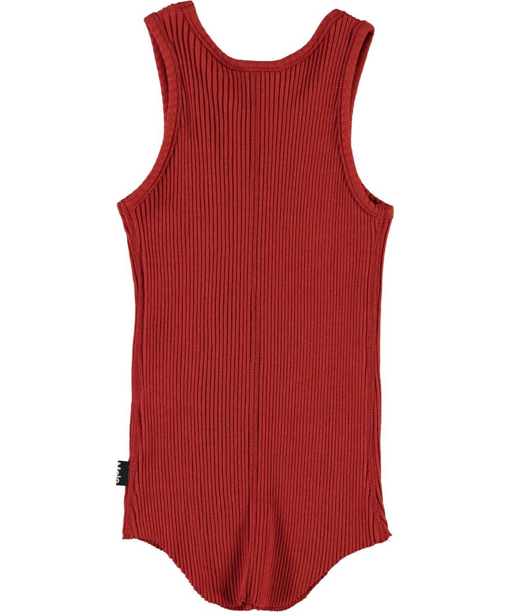Roberta - Bossa Nova - Økologisk rød rib tanktop
