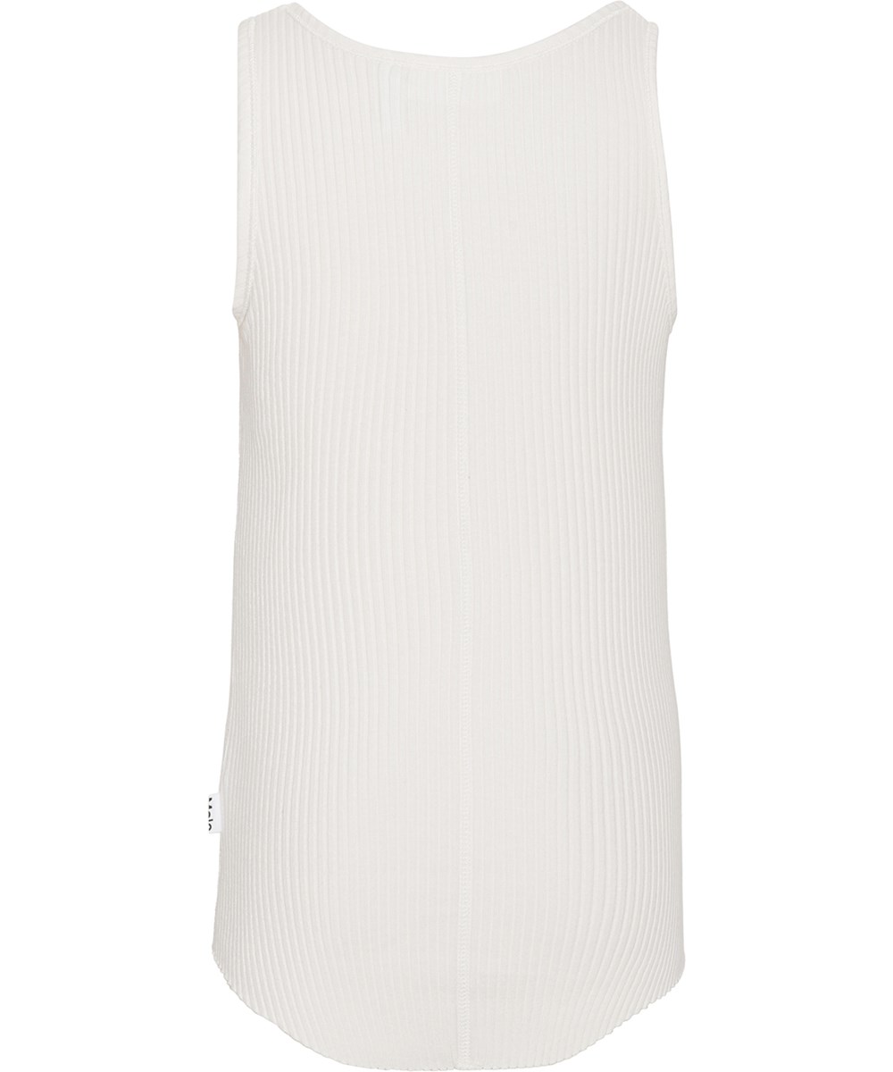 Roberta - Sea Shell - Tanktop i hvid økologisk bomuld