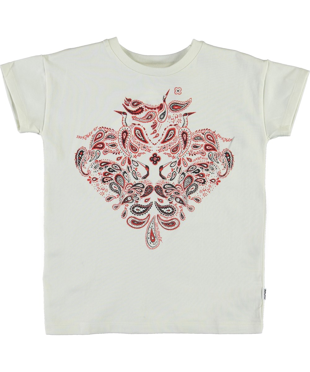 Robine - Cranes Bandana - Økologisk t-shirt med paisley print