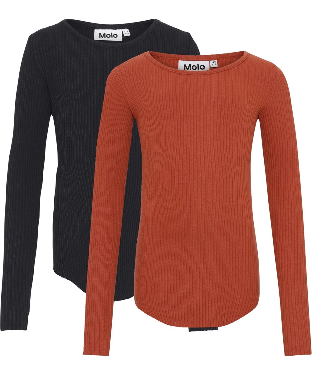 Rochelle 2-Pack - Black Brick - Økologisk 2-pack i sort og rød