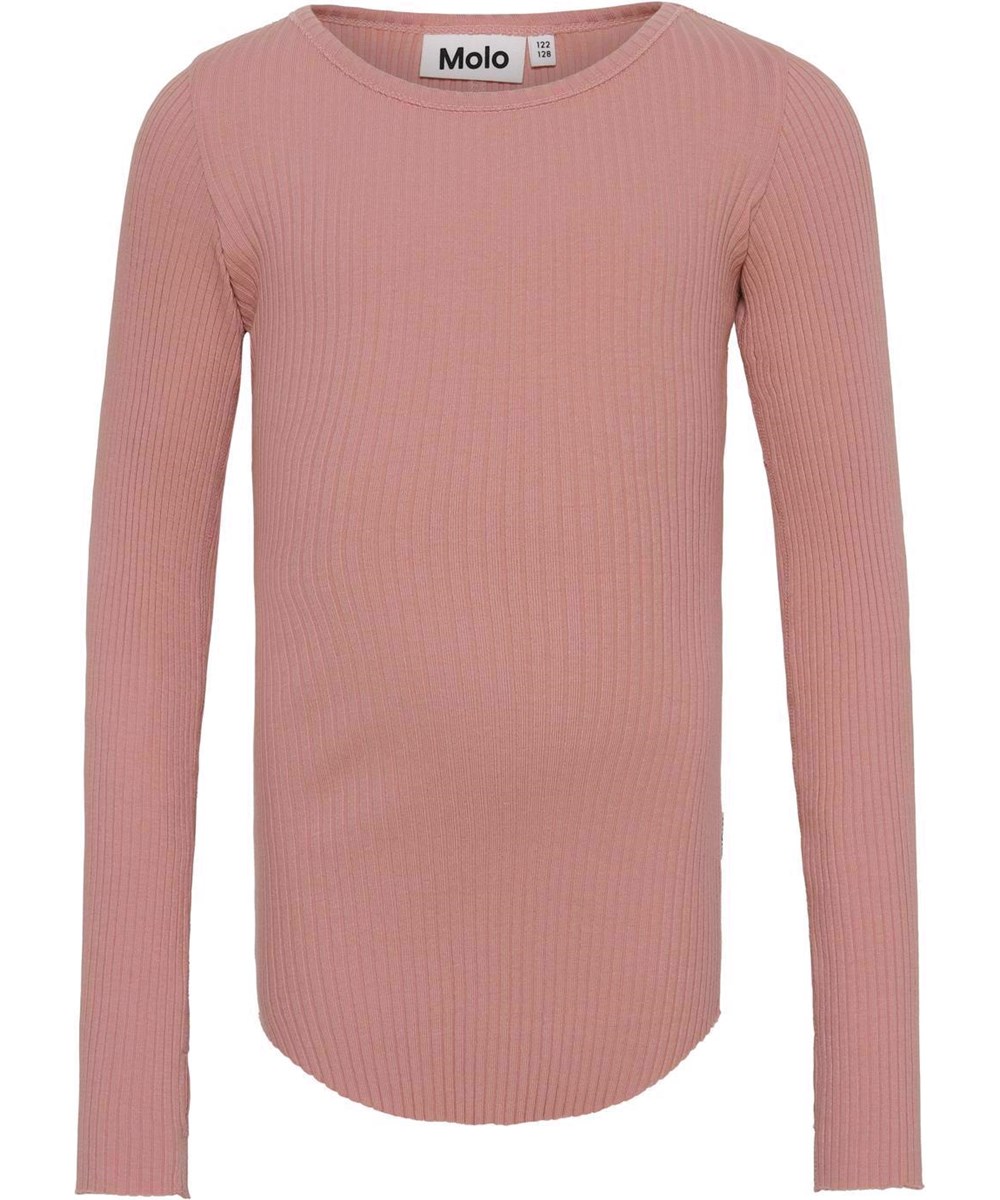 Rochelle - Rosewater - Økologisk rosa rib bluse