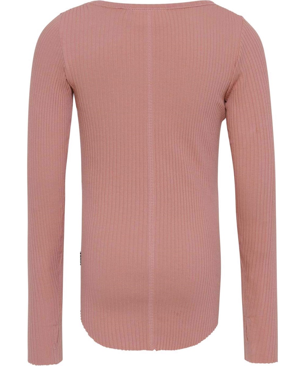Rochelle - Rosewater - Økologisk rosa rib bluse