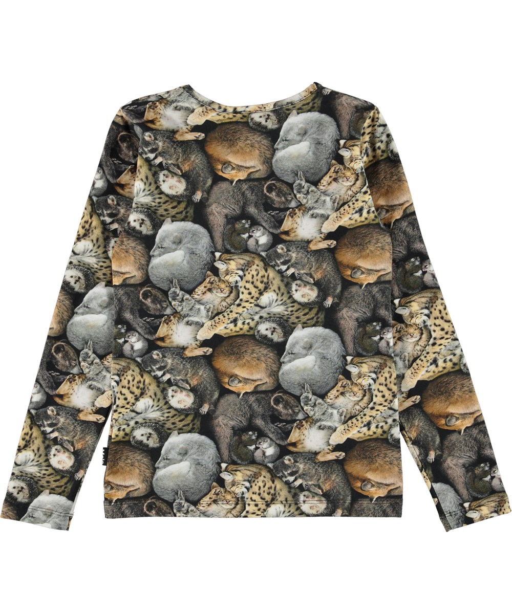 Rose - Hibernation - Økologisk bluse med sovende dyr print 