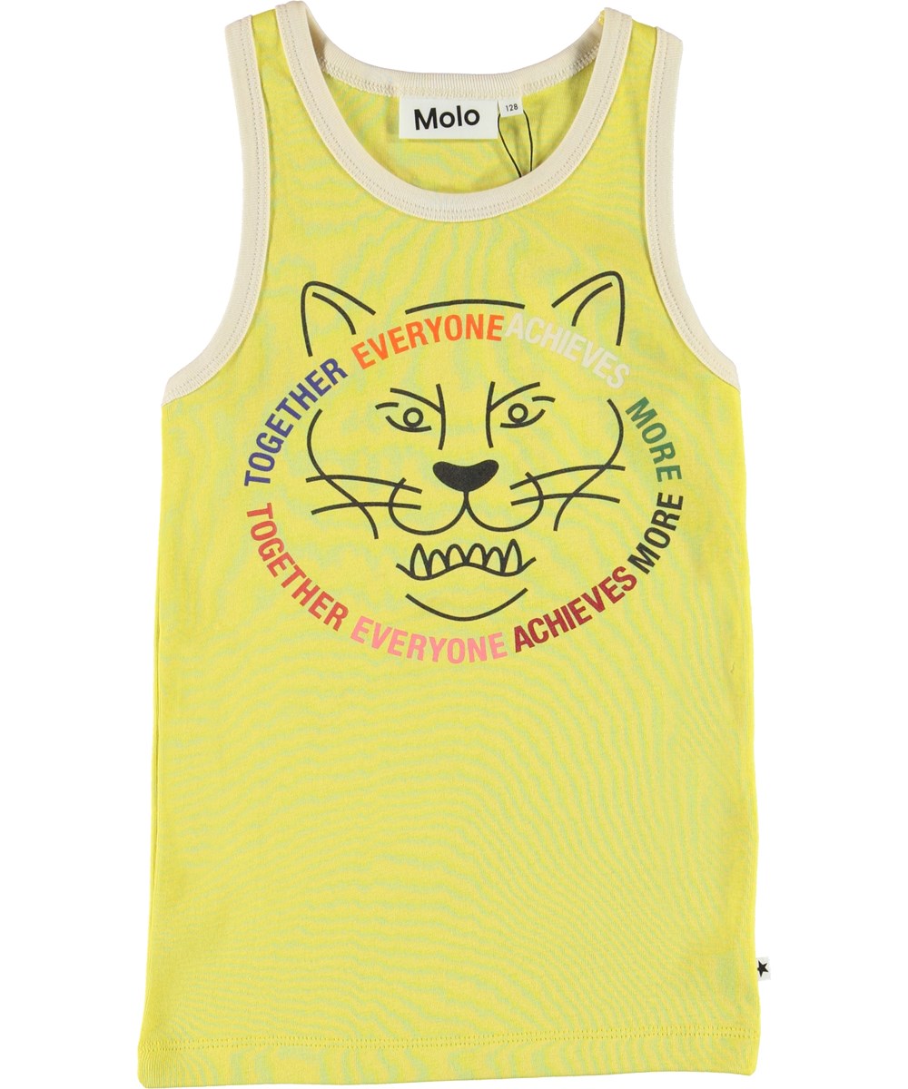 Rosie - Acacia - Gul top med tiger print