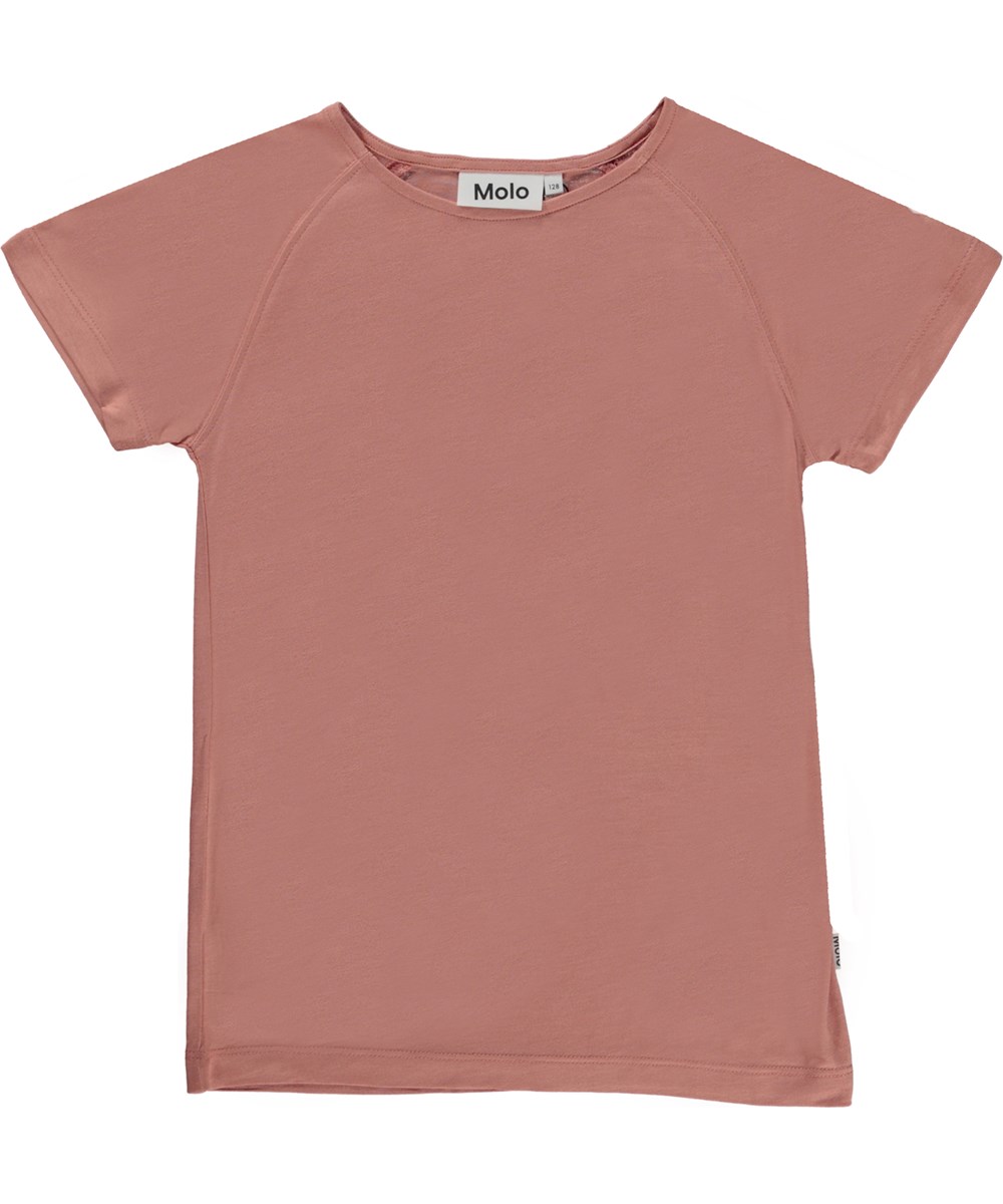 Rozalia - Muted Rose - Støvet rosa raglan basic t-shirt