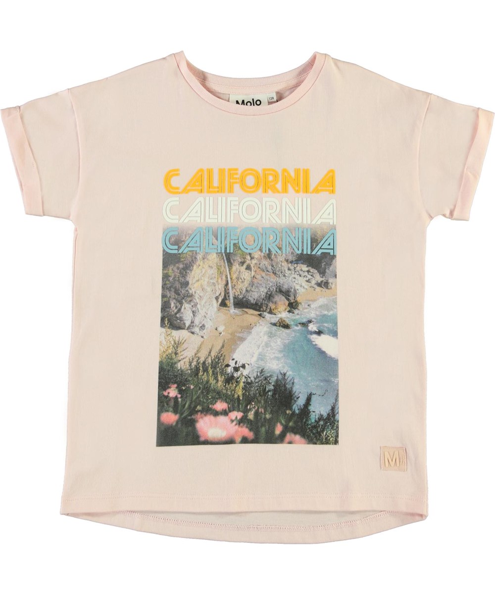Rozinda - California - Økologisk lyserød california t-shirt