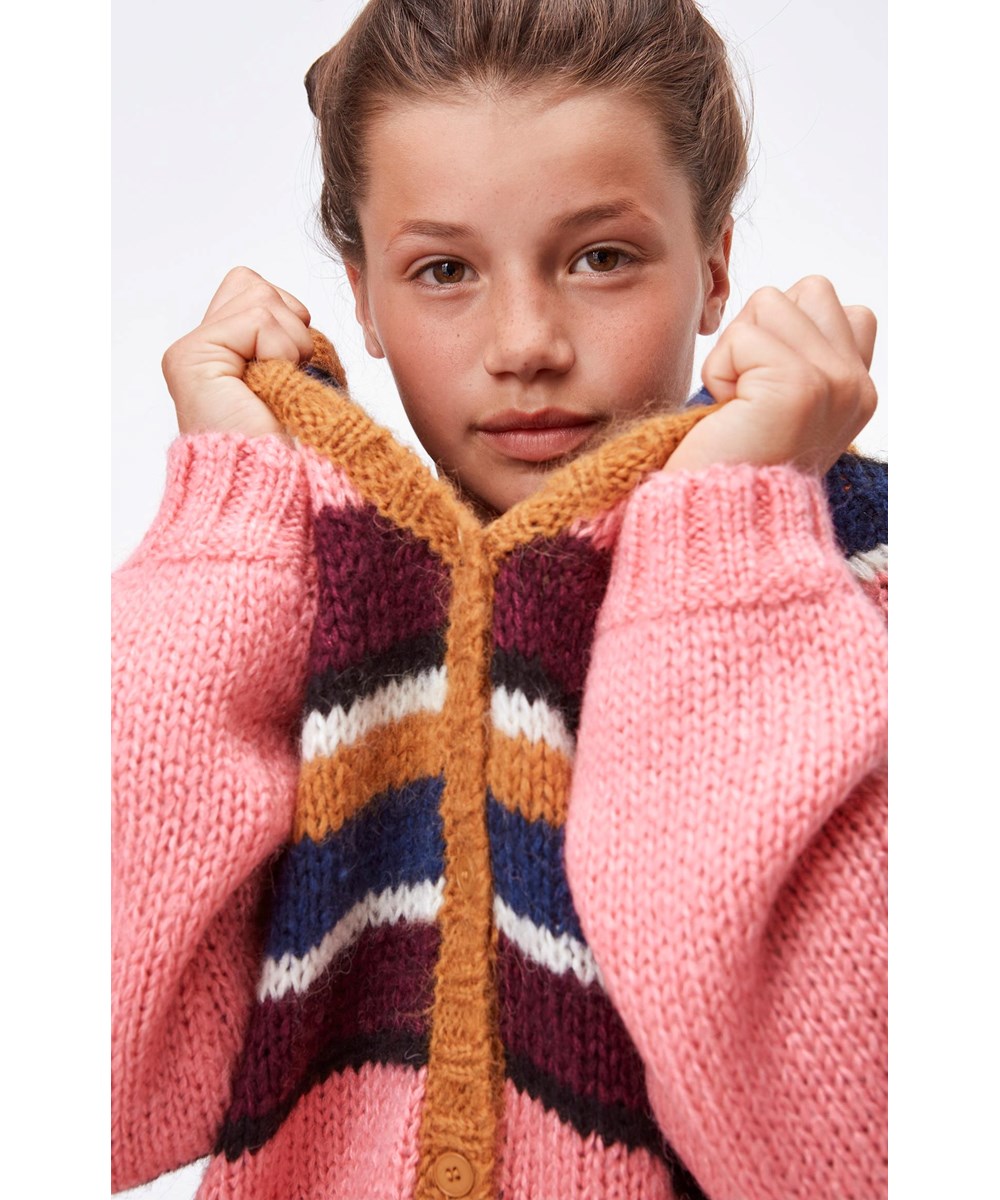 Gail - World Stripe - Stribet strik cardigan