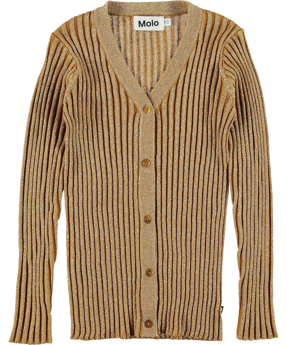 Genie - Autumn Leaf - Guldfarvet cardigan.