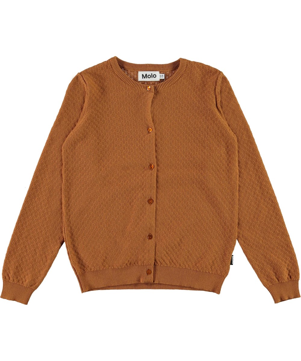 Georgina - Deer - Brun økologisk bomulds cardigan