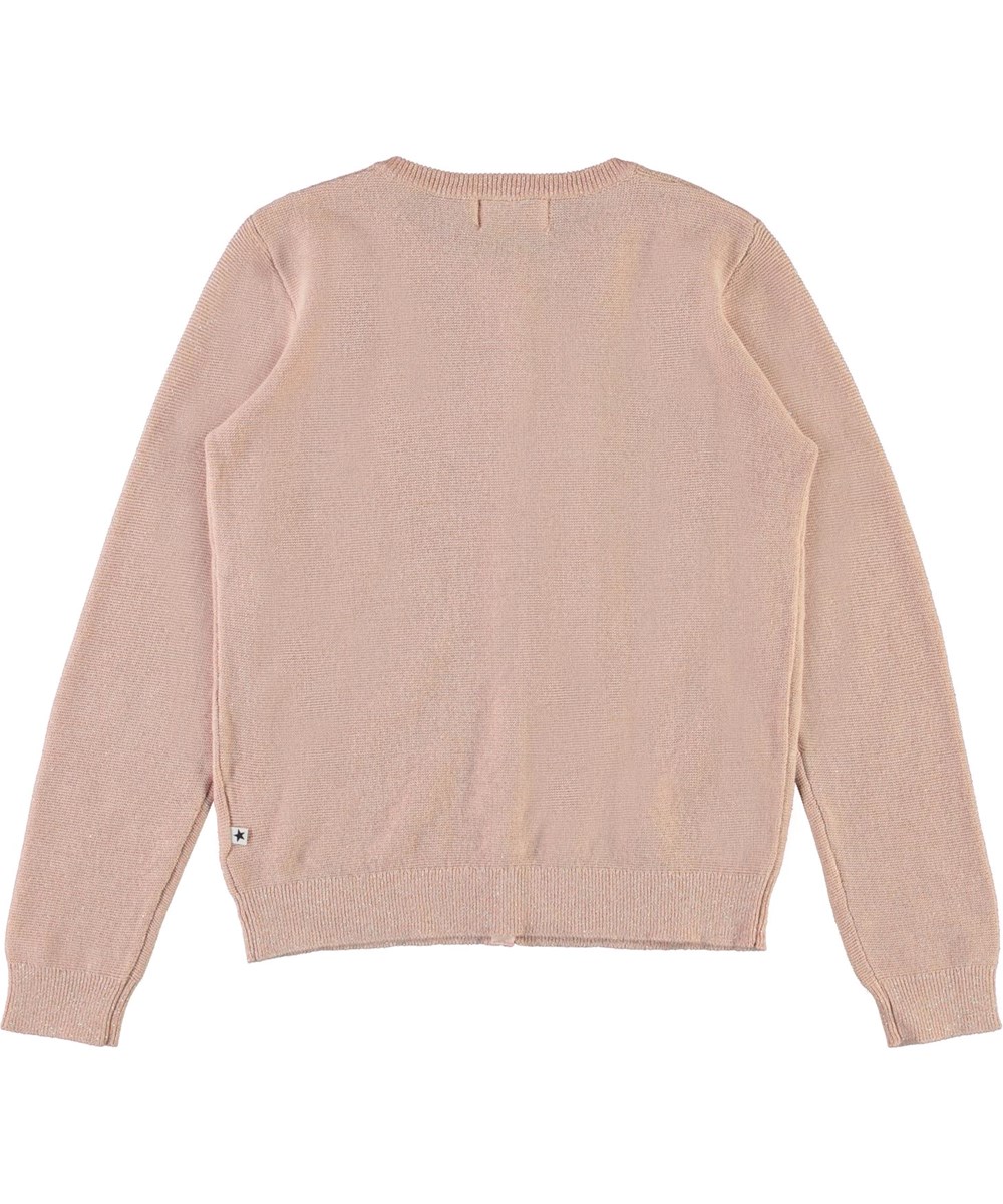 Georgina - Powder - Rosa bomulds cardigan