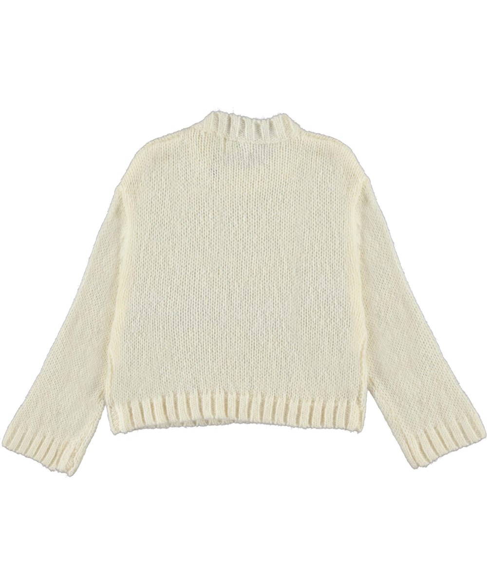 Gertina - Marzipan - Lysegul uld strikbluse