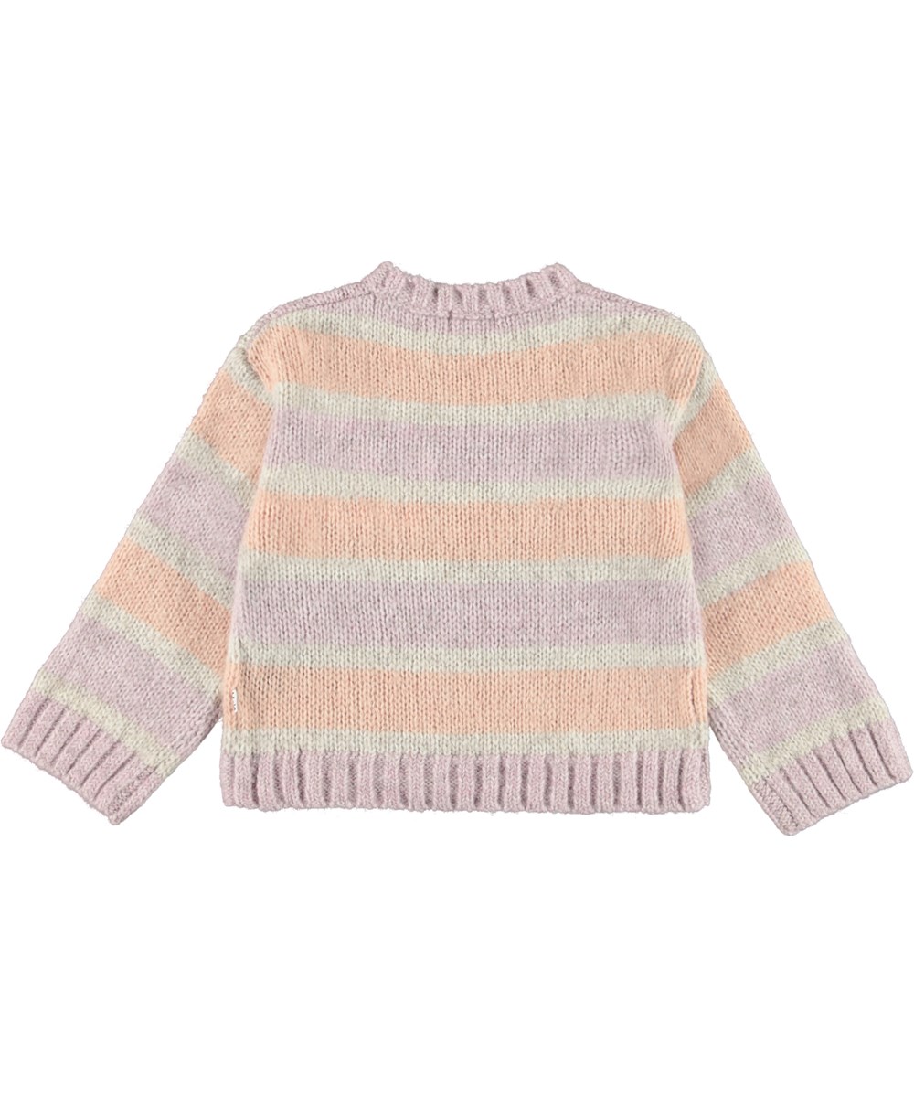 Gertina - Wide Pastel - Strikbluse med pastelfarvede striber