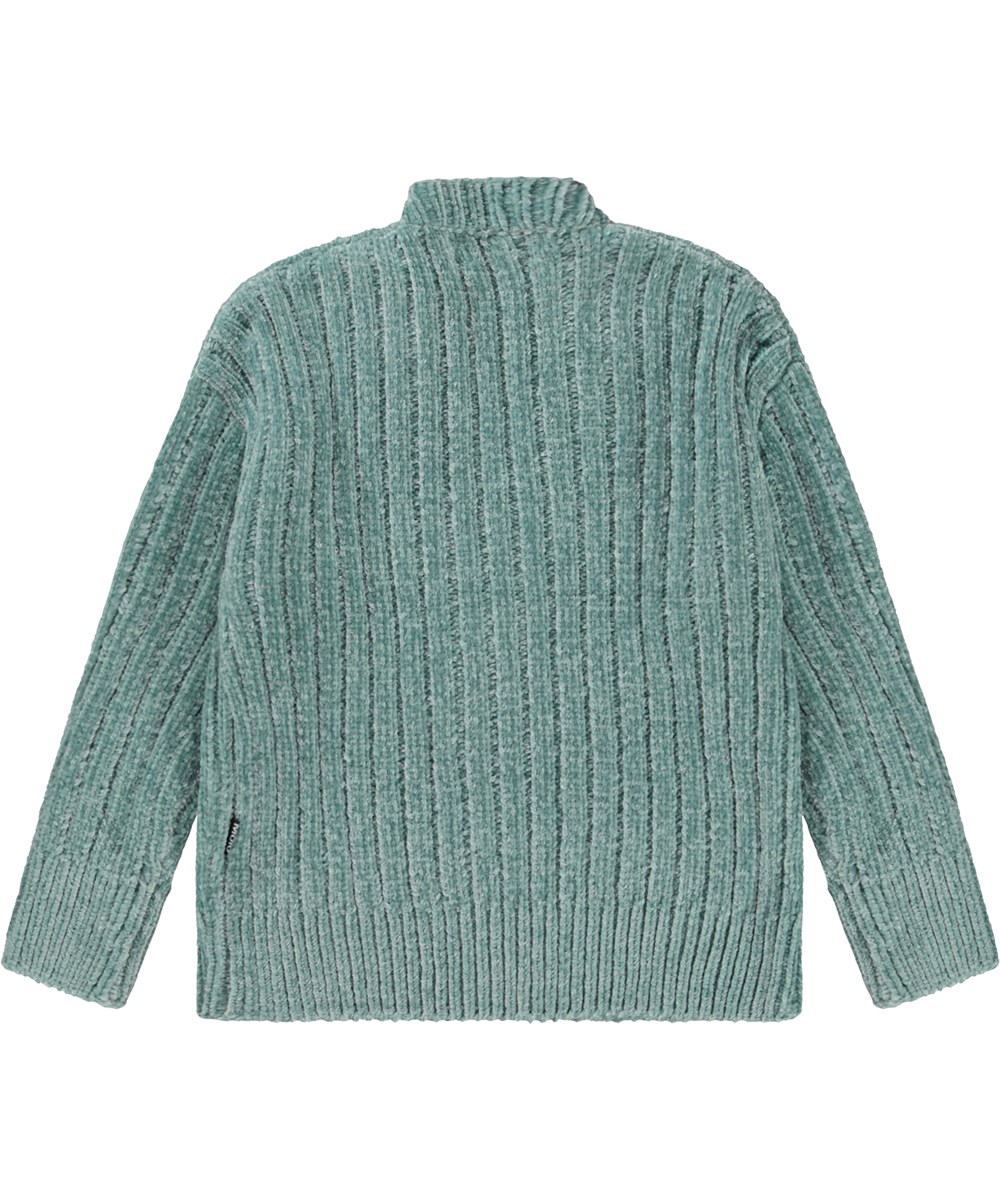 Gianna - Calm - Lyseblå vamset cardigan i strik