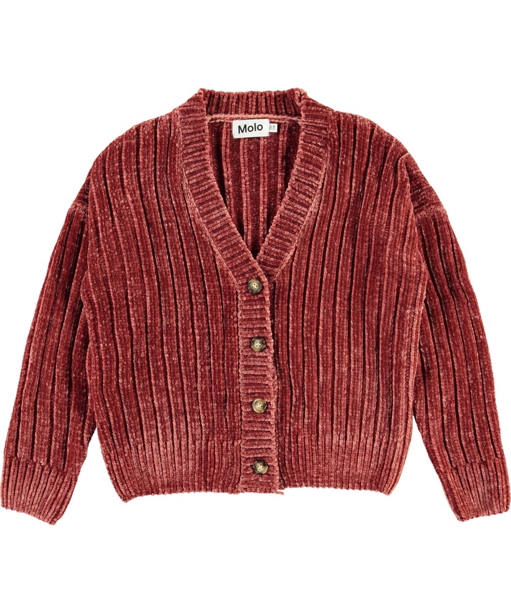 Gianna - Desert Sand - Gylden chenille strik cardigan