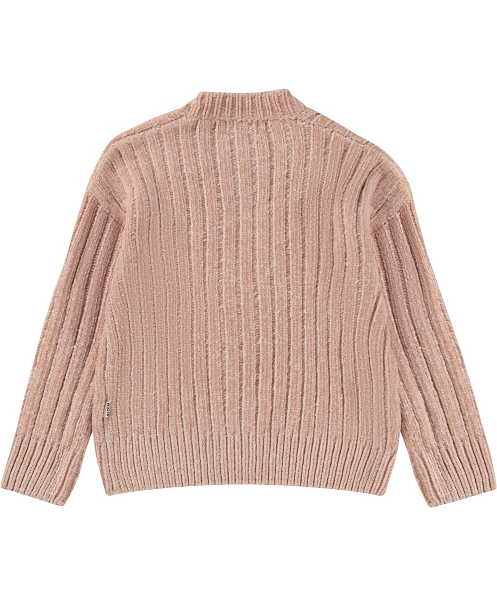 Gianna - Petal Blush - Lyserød vamset cardigan